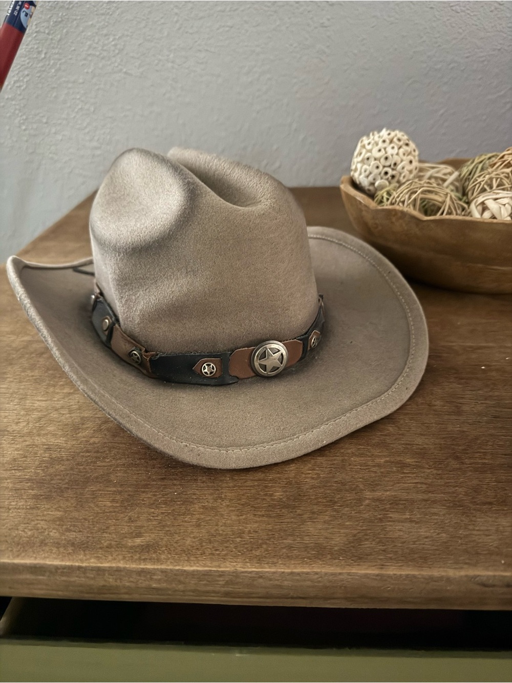 Kids Cody James Taupe Cowboy Hat with Decorative Band